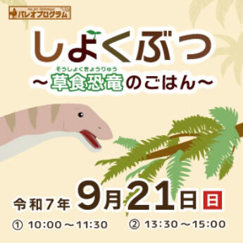 9/21 パレオプログラム『しょくぶつ〜草食恐竜のごはん〜』